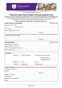 Interment Rights Certificate.pdf New Interment and Burial Rights Application Form – Wincanton Town Council